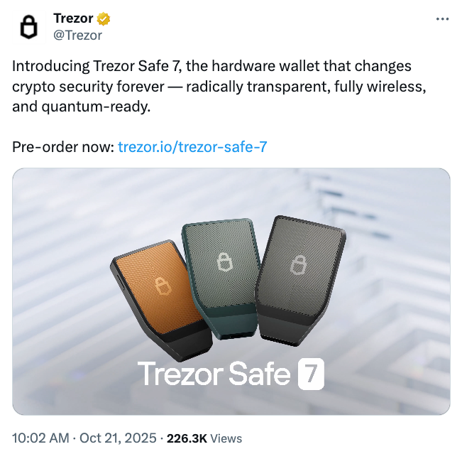 Trezor, Ledger, Hardware Wallet, Quantum Computing, Self Custody, Companies