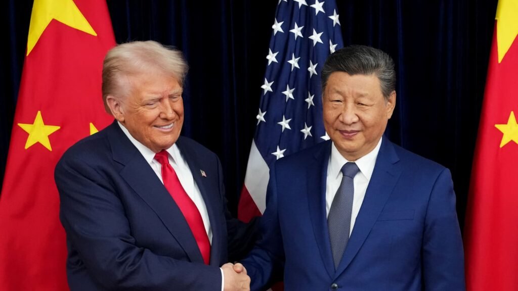 Xi strikes conciliatory tone as he meets Trump in South Korea