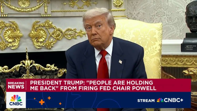 Trump: 'People are holding me back' from firing Fed chair Powell